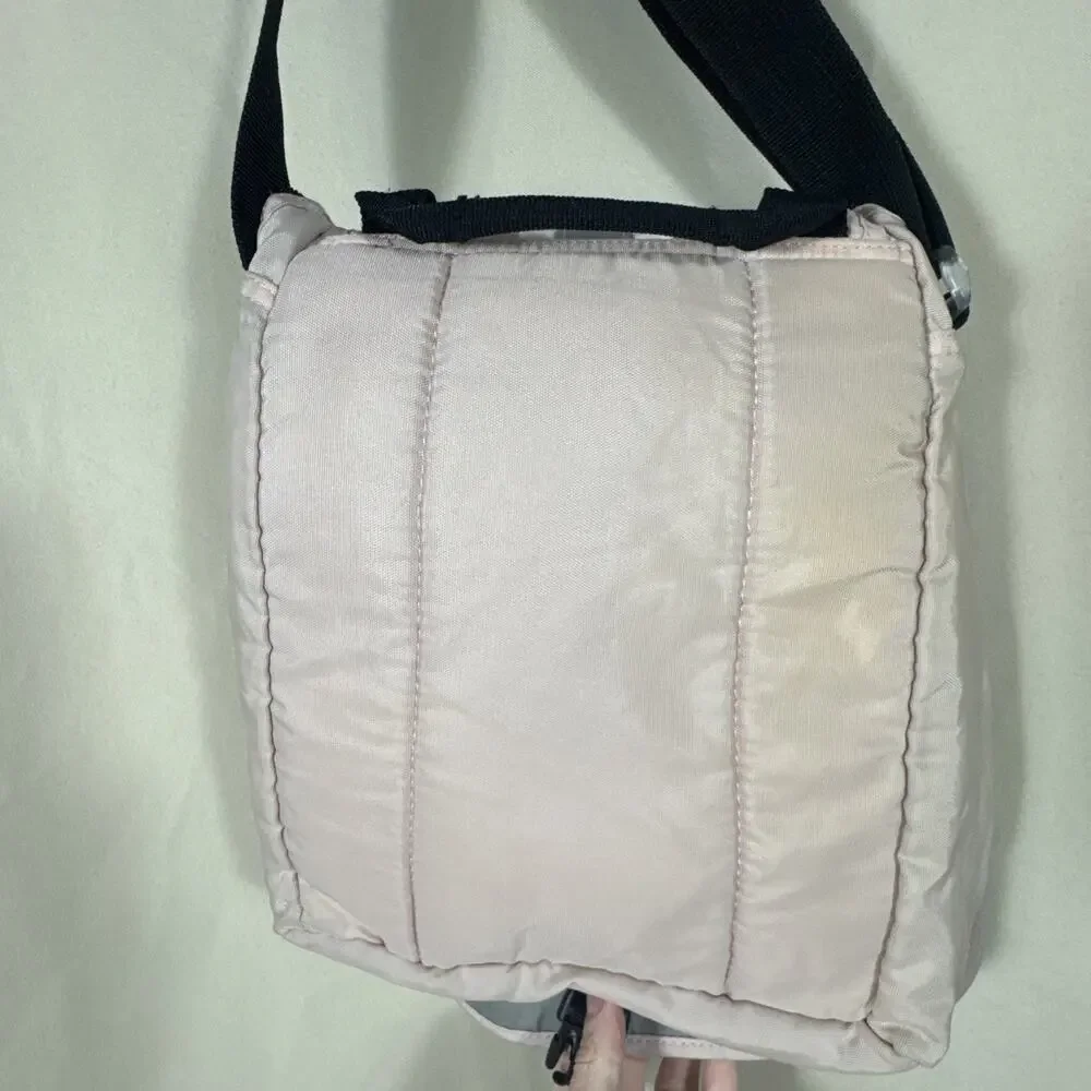 Vintage JanSport Y2K Messenger Bag Pink Striped Crossbody Sm Bag Utility 2000s